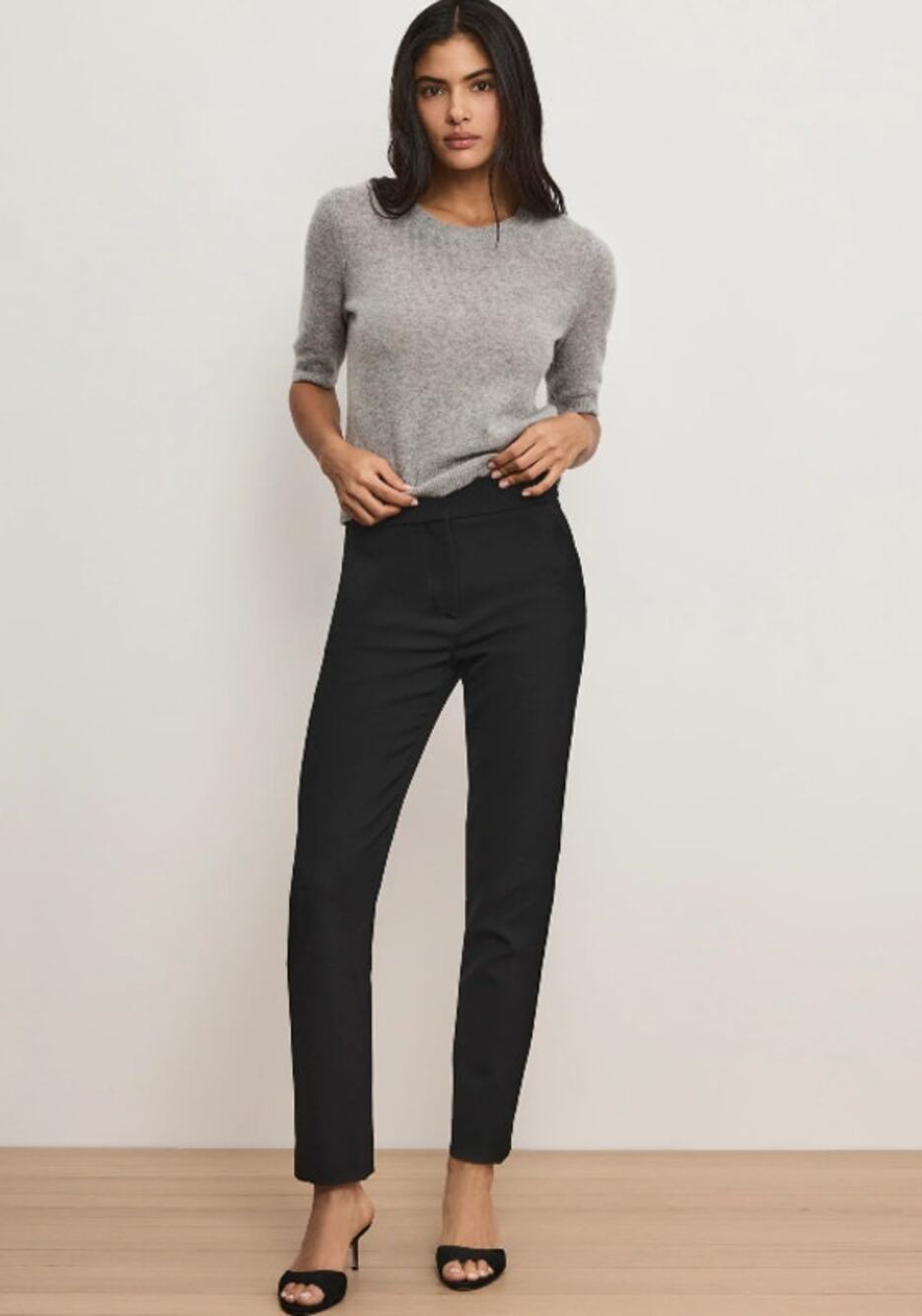 Veronica Beard Clean Waist Slim Leg Black Pants size 12